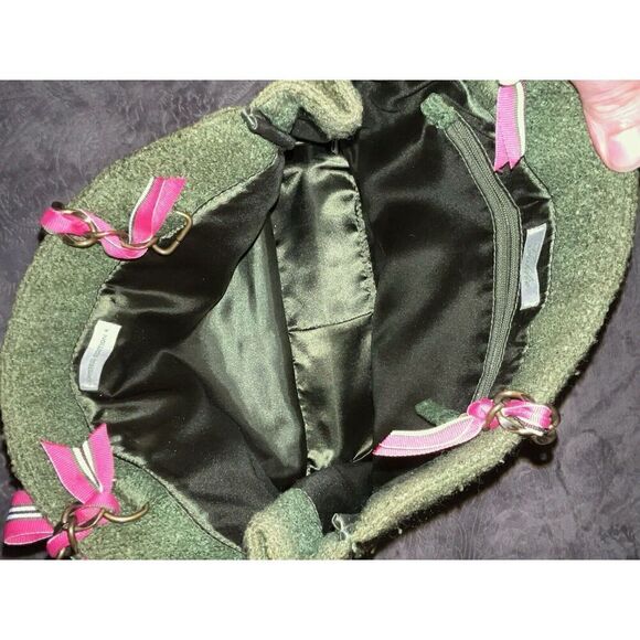 Bath & Body Works Tote Bag Goldie Limited Edition Olive Green Metal Chain Strap - Picture 7 of 10